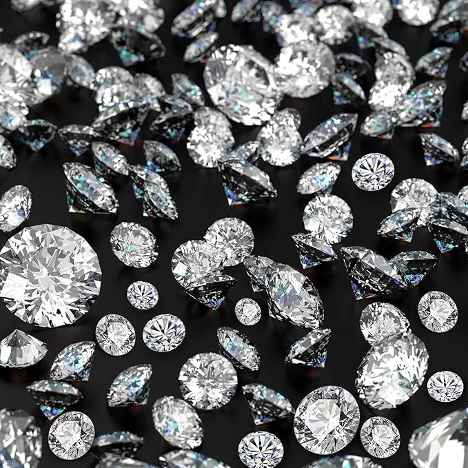 Hicarer 800 Pieces Diamond Decorations Acrylic Diamond Table Scatter Crystals by Hicarer