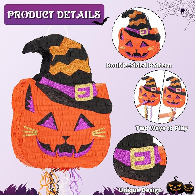 WERNNSAI Halloween Pumpkin Pinata - Image 5