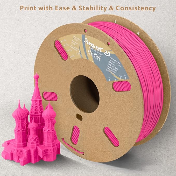 DURAMIC 3D PLA+ Filament 1.75mm 1Kg Magenta, PLA Plus Filament 1Kg Spool - Image 6