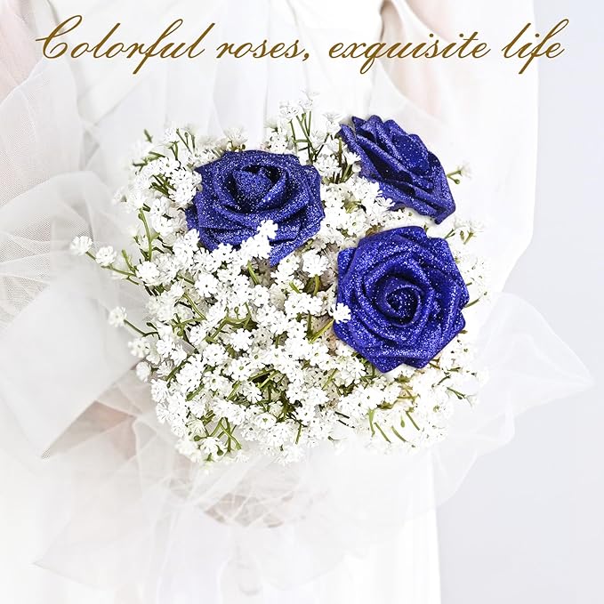 BLEUM CADE 36Pcs Artificial Flowers Fake Roses - Image 7