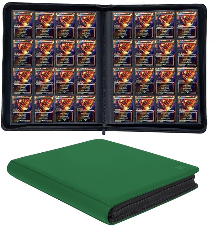 1000+ Pockets Trading Card Binder, 16-Pocket Card Ablum Compatible by KUOOKING