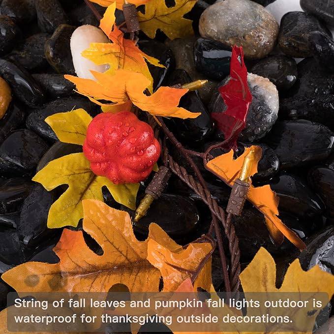 Maple Leaf String Lights Thanksgiving Decorations, Fall Garland Lights String - Image 4
