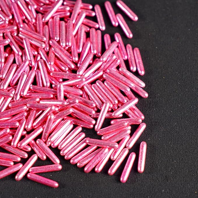 Rose Gold Sprinkles, Metallic Rods Sugar, Sprinkles by Joyvitas