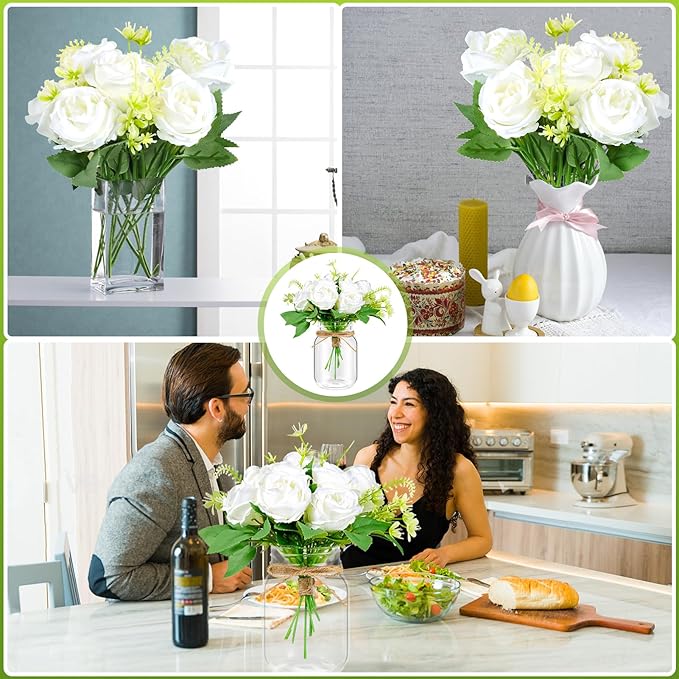 6 Set Centerpiece Table Decorations Mason Jar Table Centerpiece - Image 6