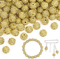 200pcs 10mm Light Yellow Rhinestone Beads by TINKRSTUFF