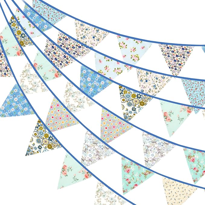 jijAcraft 39Ft Triangle Bunting Banner, Baby Shower, Outdoor and Home by jijAcraft