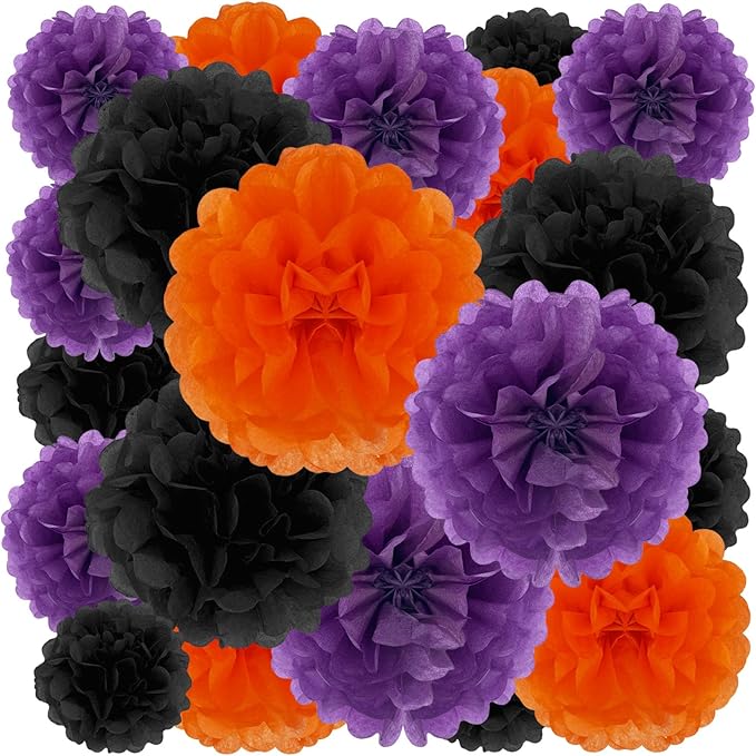 Tissue Paper Pom Poms, Hanging Flower Balls by Tisspoms