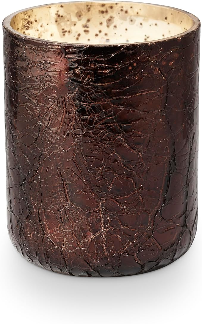 ILLUME Noble Holiday Midnight Pumpkin Small Crackle Glass Candle by ILLUME