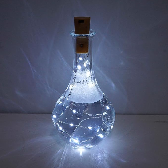 20 LED Wine Bottle Lights with Cork, 15 Pack Battery Operated Cork Shape Fairy - Image 5