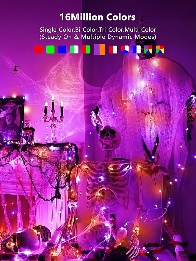 BrizLabs Smart Christmas Fairy Lights, 33ft 100 LED Color Changing Christmas - Image 2