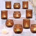 DARJEN 12Pcs Amber Votive Candle Holders by DARJEN