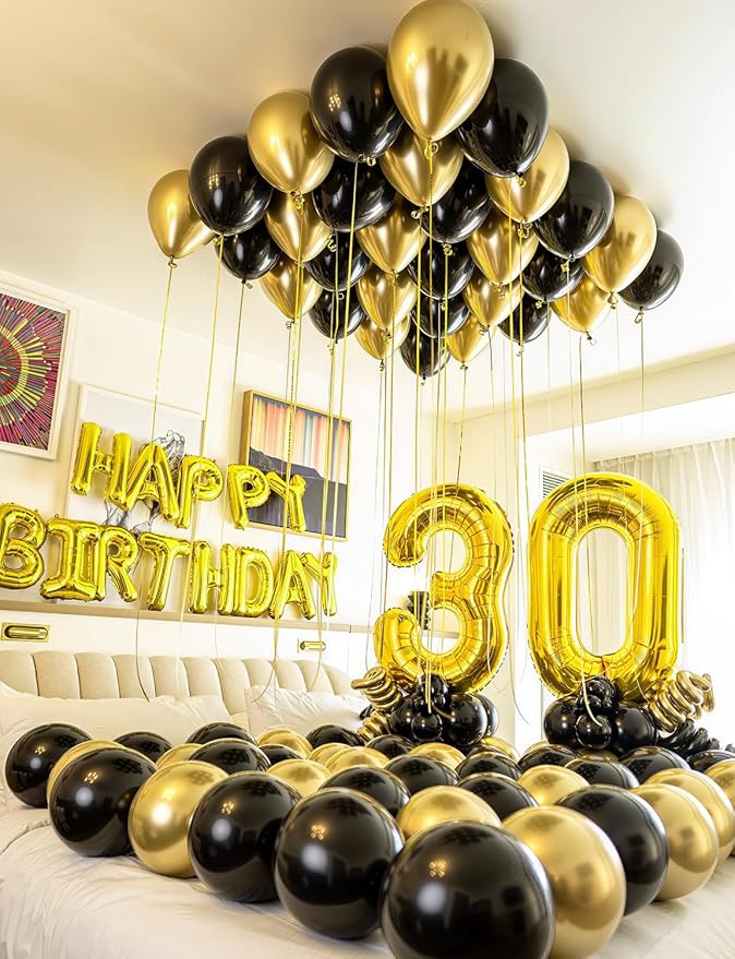 Black and Gold Balloons - Image 6