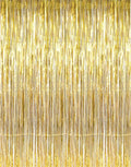 GOER 3.2 ft x 9.8 ft Metallic Tinsel Foil Fringe Curtains Party Photo Backdrop by GOER