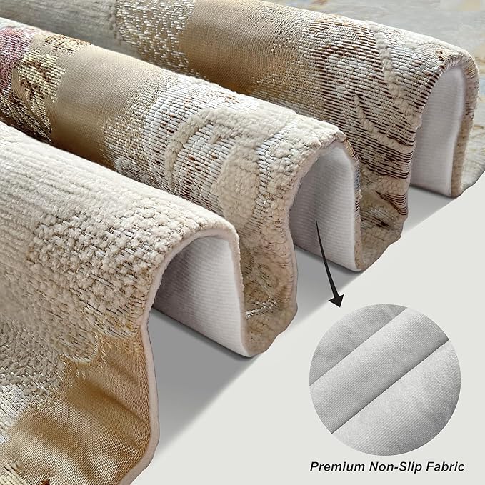HeMiaor Chenille Jacquard Thick Table Runner Delicate Tassel - Image 4