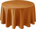 Biscaynebay Fall Tablecloth Textured Fabric Round Tablecloths 90", Bronze by Biscaynebay
