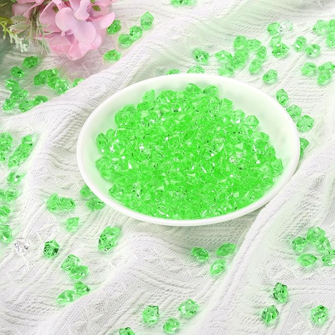 uxcell 1000pcs Fake Ice Rocks, Dazzling Clear Resin Crushed Ice Sparkling Fake - Image 4