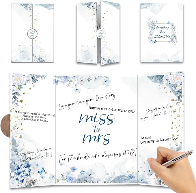 Blue Flowers Bridal Shower Decorations by GHTRP