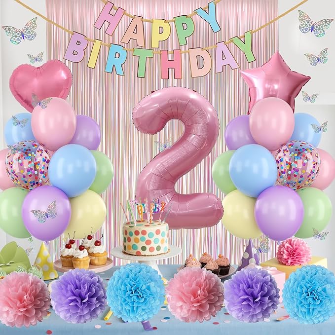 Pastel 2nd Birthday Party Decorations - Image 4