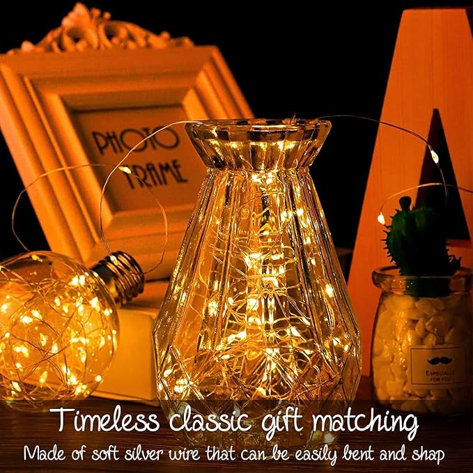 24 Pack LED Fairy Lights Battery Operated 7Ft 20Led Warm White Mini String - Image 3