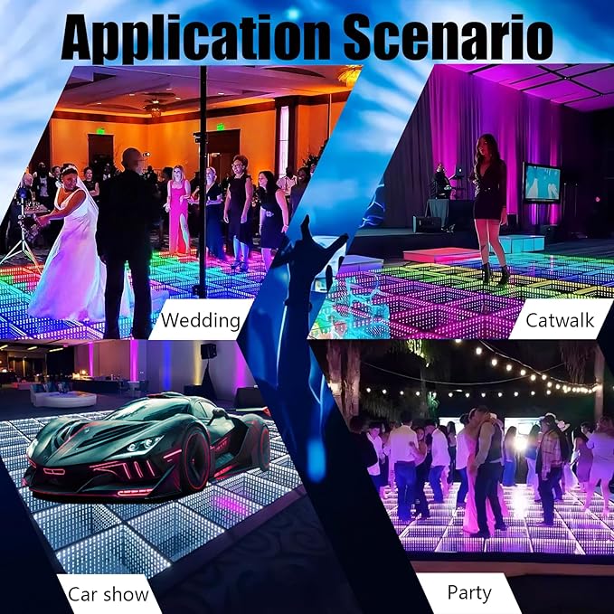 Dance Floor Stage Lights Tempered Glass Infinity Mirror Panel 3D Effect Led - Image 6