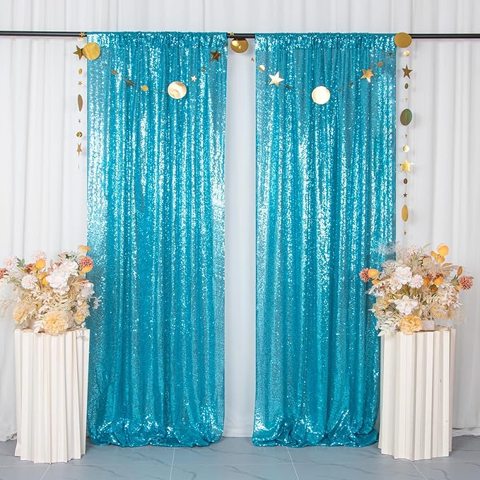 ShinyBeauty Sequin Curtains 4 Panels - Image 5