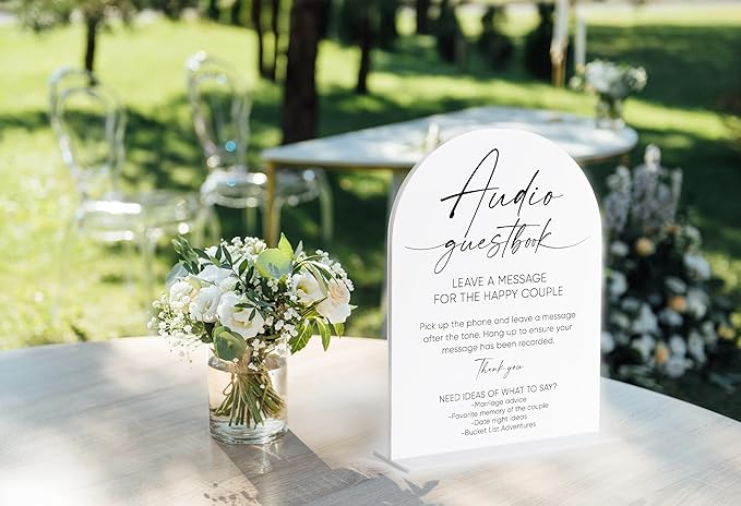 Audio Guest Book Sign, Audio Guest Book Wedding Phone, Bridal Shower Decor - Image 4