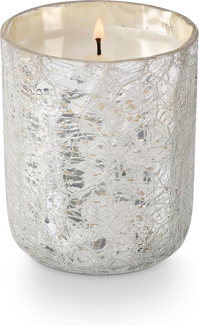 ILLUME Small Boxed Crackle Glass Candle, Balsam & Cedar - Image 7