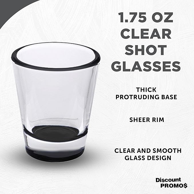 DISCOUNT PROMOS Shot Glasses Set 1.75 oz. Set of 10 Bulk Pack, Wedding Favor - Image 3