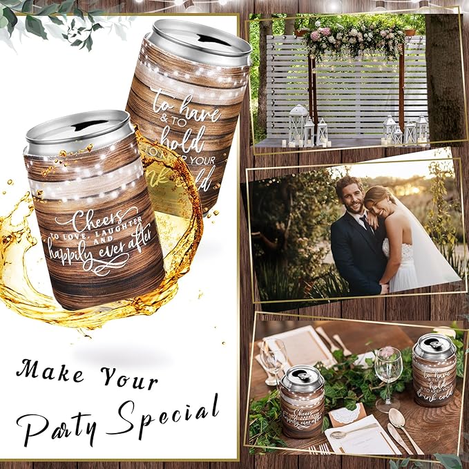 50 Pieces Wedding Can Cooler Bulk Engagement Party Favors - Image 5