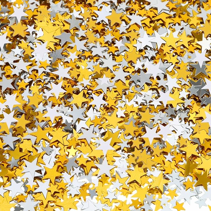 Hestya 60g Star Confetti Glitter Table Confetti Metallic Foil Stars - Image 7