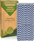 10 Inch Long Disposable Drinking Straws Paper by chunspak