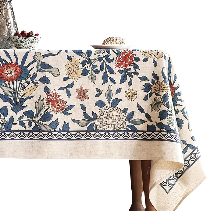 patdrea Designer Blue Small Tablecloth by Welcometopatdrea