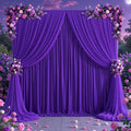 Purple Tulle Backdrop Curtain for Parties Wedding, 5ft x 10ft Wrinkle Free by Shillance
