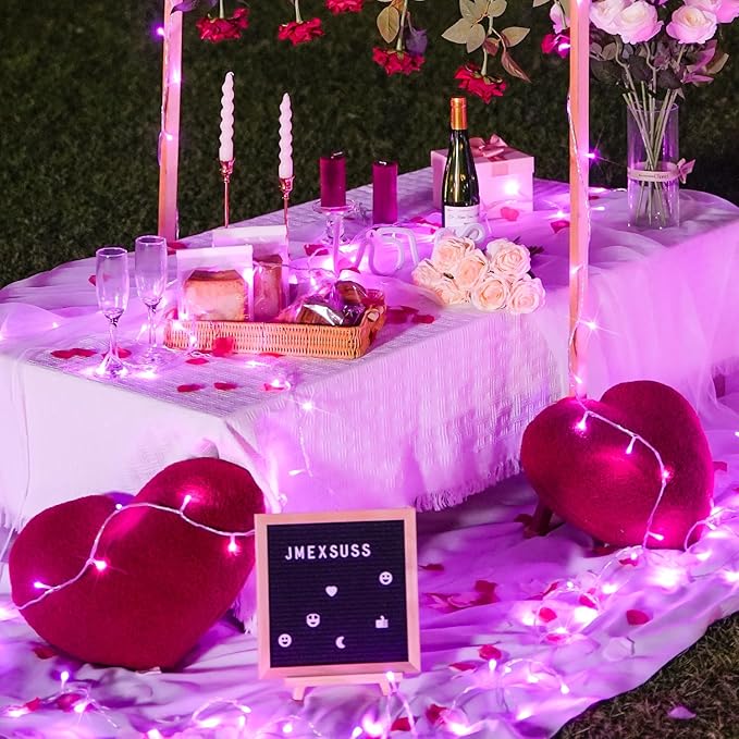 JMEXSUSS 500 LED Pink Room Lights, 8 Modes 163ft Waterproof Pink Christmas - Image 6
