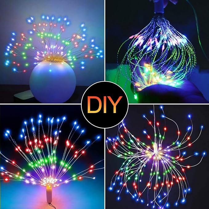 4 Pack Star String Lights Christmas Lights, 225 LED 8 Modes Dimmable - Image 2