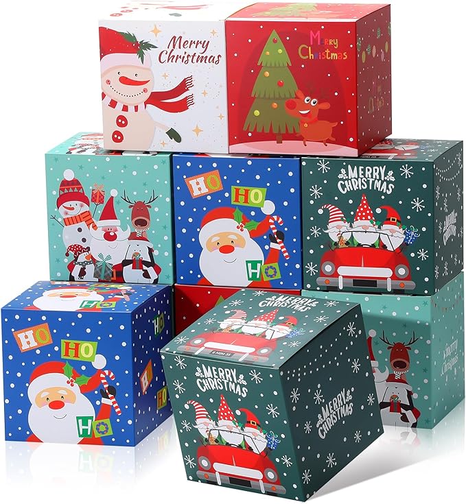 COTOPHER 20 Pcs Christmas Gift Boxes, Paper Treat Ornament Gift Box Decorative by COTOPHER