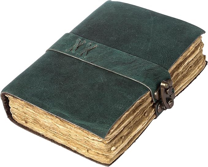 Vintage Leather Journal Handmade Buffalo Non-Refillable Deckle Edge Paper – - Image 5