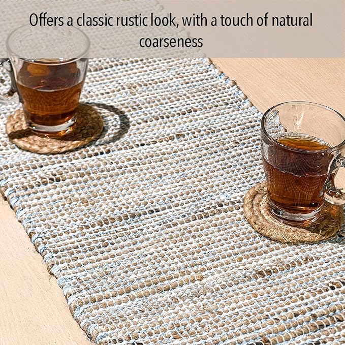 Chardin home Natural Jute Table Runner 13x36 Inch – Vintage Boho Rustic Table - Image 5