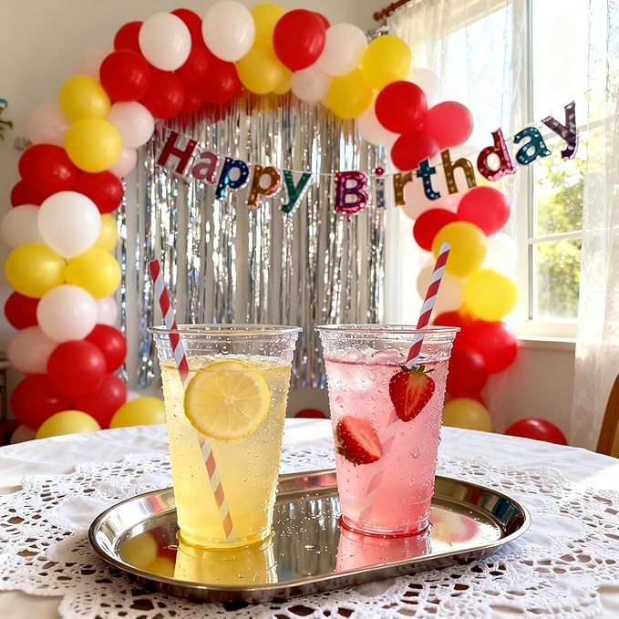 Disposable Red White Paper Straws - Image 6
