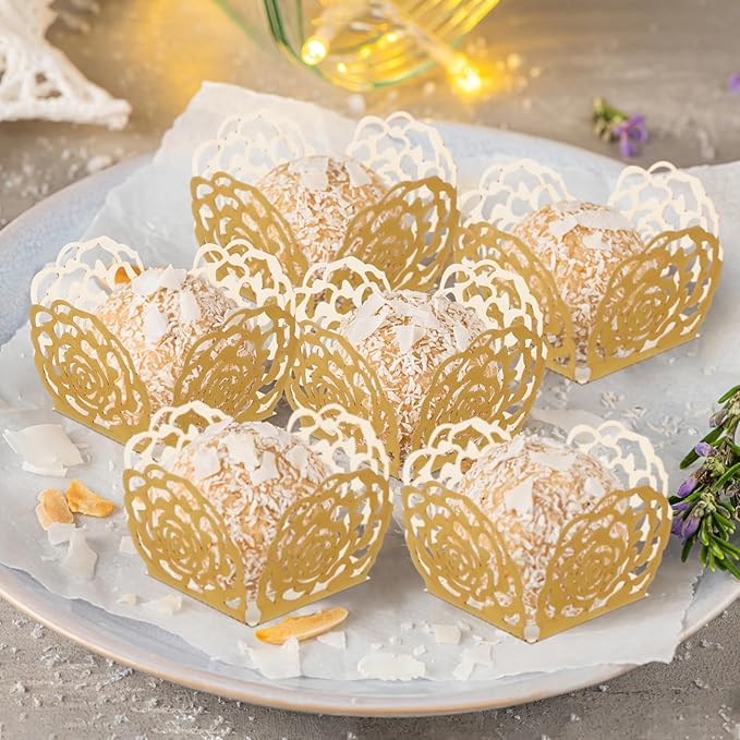 100Pcs Truffle Wrapper Liners, Paper Mini Cupcake Liners Chocolate Candy - Image 6