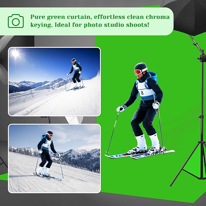 10ft x 8ft Green Screen Backdrop - Image 4