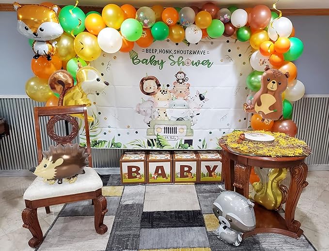 8 PCS Woodland Animal Balloons Forest Animals Foil Mylar Balloon - Image 6