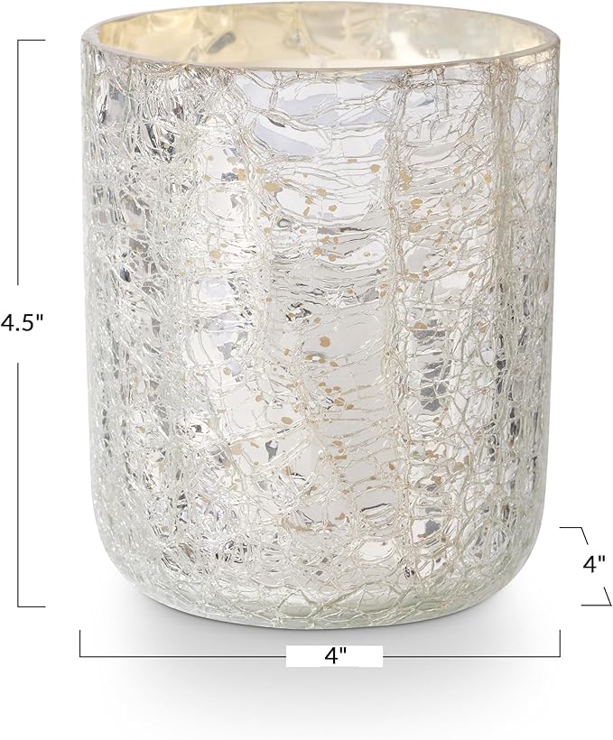 ILLUME Small Boxed Crackle Glass Candle, Balsam & Cedar - Image 2