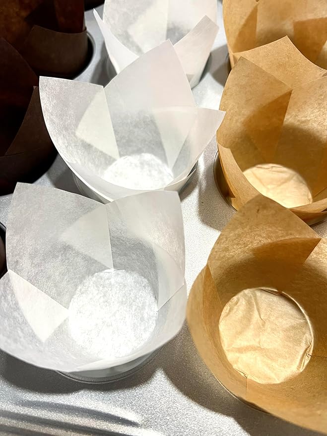 150-Pack Nordic Paper Brown Tulip Muffin Liners - Image 9