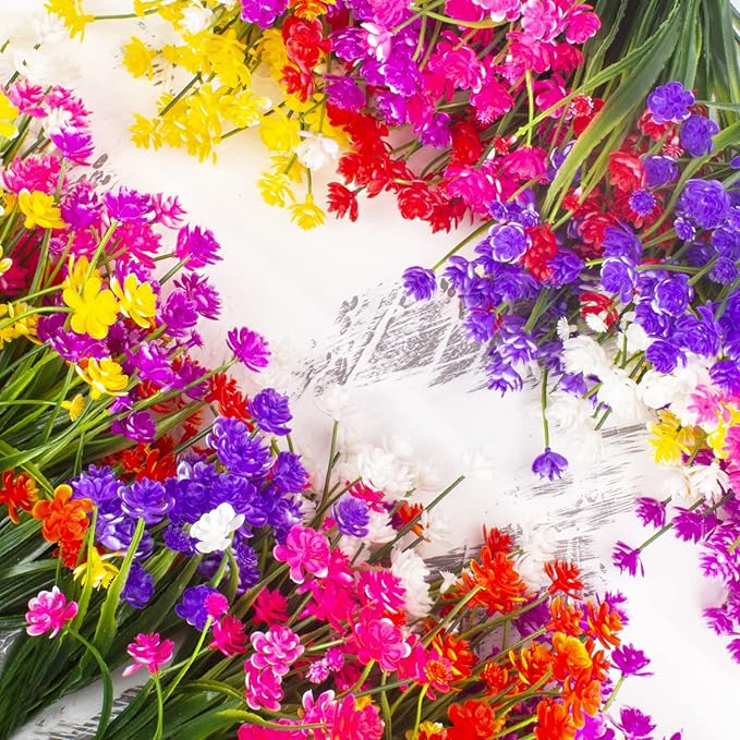 Artificial Flowers Outdoor UV Resistant Fake Plants Indoor Outside Hanging - Image 5