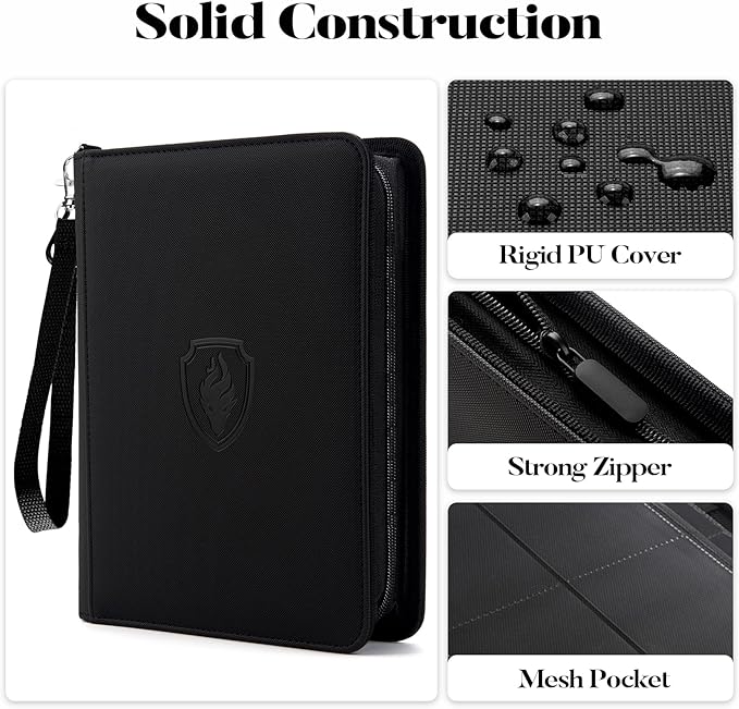 Premium 4 Pocket Zip Card Binder, Trading Card Binder - Image 2