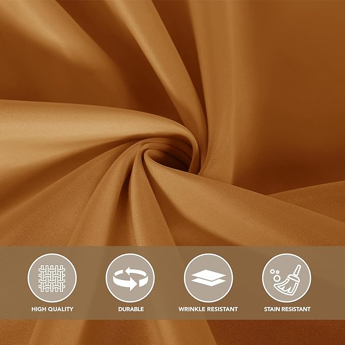 sancua Square Tablecloths 85x85 Inch Bronze - Image 7