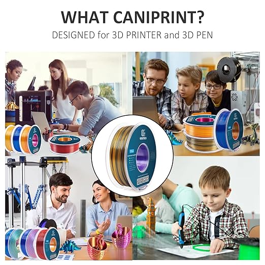 Geeetech Silk PLA Tri Color Filament 1.75mm 3D Printer Filament, Coextrusion - Image 5