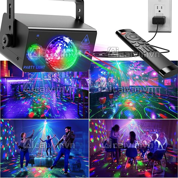 Party Lights, Disco Light Dj Disco Ball LED Sound Activated Stage Lights - Image 2