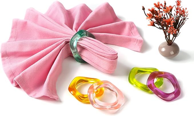 Set of 12 Epoxy Resin Napkin Rings - Image 8